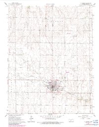 Download a high-resolution, GPS-compatible USGS topo map for La Crosse, KS (1983 edition)