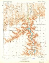 1939 Map of Scott County, KS, 1966 Print