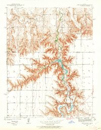 1939 Map of Scott County, KS, 1962 Print