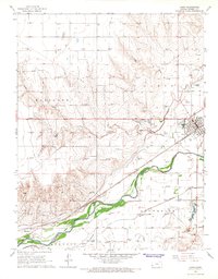 Download a high-resolution, GPS-compatible USGS topo map for Lakin, KS (1967 edition)
