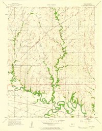 Download a high-resolution, GPS-compatible USGS topo map for Lang, KS (1958 edition)