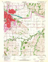 Download a high-resolution, GPS-compatible USGS topo map for Lawrence East, KS (1968 edition)