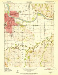 preview thumbnail of historical topo map of Douglas County, KS in 1950