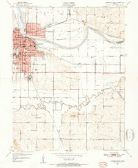 Download a high-resolution, GPS-compatible USGS topo map for Lawrence East, KS (1952 edition)
