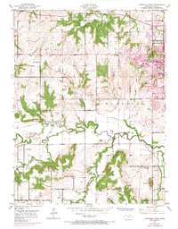 Download a high-resolution, GPS-compatible USGS topo map for Lawrence West, KS (1968 edition)