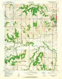 1950 Map of Lawrence, KS, 1964 Print