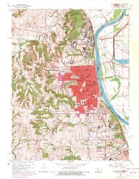 Download a high-resolution, GPS-compatible USGS topo map for Leavenworth, KS (1971 edition)