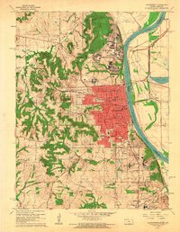 Download a high-resolution, GPS-compatible USGS topo map for Leavenworth, KS (1962 edition)