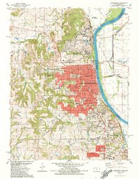 Download a high-resolution, GPS-compatible USGS topo map for Leavenworth, KS (1991 edition)