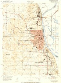 Download a high-resolution, GPS-compatible USGS topo map for Leavenworth, KS (1951 edition)