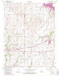 Download a high-resolution, GPS-compatible USGS topo map for Lebo NW, KS (1983 edition)