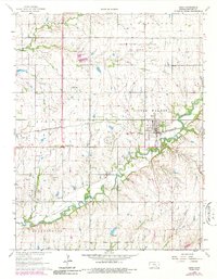Download a high-resolution, GPS-compatible USGS topo map for Leon, KS (1986 edition)