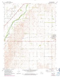 Download a high-resolution, GPS-compatible USGS topo map for Lewis, KS (1984 edition)