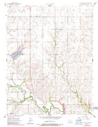 Download a high-resolution, GPS-compatible USGS topo map for Lincolnville SW, KS (1985 edition)