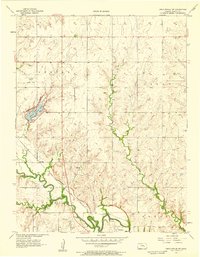 Download a high-resolution, GPS-compatible USGS topo map for Lincolnville SW, KS (1958 edition)