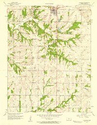 Download a high-resolution, GPS-compatible USGS topo map for Louisburg, KS (1958 edition)