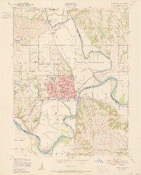 preview thumbnail of historical topo map of Manhattan, KS in 1950