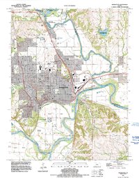 preview thumbnail of historical topo map of Manhattan, KS in 1991