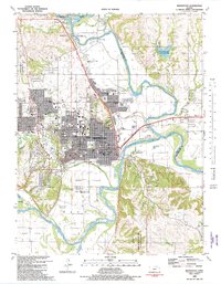 Download a high-resolution, GPS-compatible USGS topo map for Manhattan, KS (1982 edition)