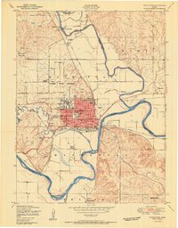 Download a high-resolution, GPS-compatible USGS topo map for Manhattan, KS (1950 edition)