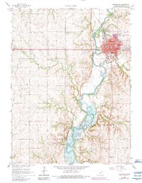 Download a high-resolution, GPS-compatible USGS topo map for Marysville, KS (1983 edition)
