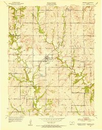 Download a high-resolution, GPS-compatible USGS topo map for Meriden, KS (1953 edition)