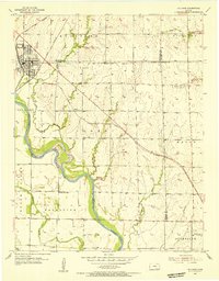 Download a high-resolution, GPS-compatible USGS topo map for Mulvane, KS (1956 edition)