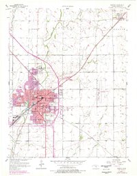 preview thumbnail of historical topo map of Newton, KS in 1957
