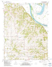 Download a high-resolution, GPS-compatible USGS topo map for Oak Mills, KS (1984 edition)