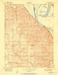 Download a high-resolution, GPS-compatible USGS topo map for Oak Mills, KS (1951 edition)