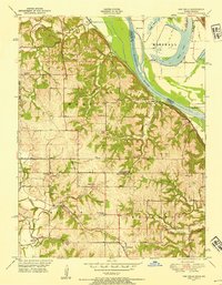 Download a high-resolution, GPS-compatible USGS topo map for Oak Mills, KS (1954 edition)