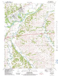 Download a high-resolution, GPS-compatible USGS topo map for Ogden, KS (1982 edition)