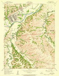 Download a high-resolution, GPS-compatible USGS topo map for Ogden, KS (1958 edition)