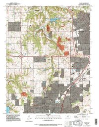preview thumbnail of historical topo map of Olathe, KS in 1991