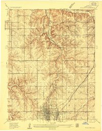 preview thumbnail of historical topo map of Olathe, KS in 1935
