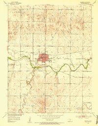 Download a high-resolution, GPS-compatible USGS topo map for Osborne, KS (1954 edition)
