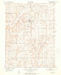 1951 Map of Oskaloosa, KS, 1952 Print