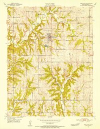 preview thumbnail of historical topo map of Oskaloosa, KS in 1951