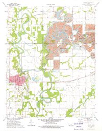 Download a high-resolution, GPS-compatible USGS topo map for Oswego, KS (1976 edition)