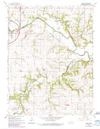Download a high-resolution, GPS-compatible USGS topo map for Peoria, KS (1983 edition)