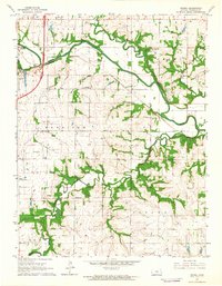 Download a high-resolution, GPS-compatible USGS topo map for Peoria, KS (1964 edition)