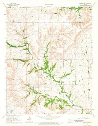 Download a high-resolution, GPS-compatible USGS topo map for Piedmont SW, KS (1965 edition)