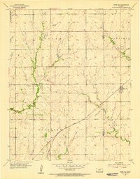 Download a high-resolution, GPS-compatible USGS topo map for Rose Hill, KS (1956 edition)