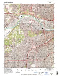 Download a high-resolution, GPS-compatible USGS topo map for Shawnee, KS (1995 edition)