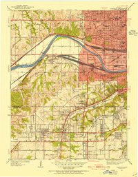 Download a high-resolution, GPS-compatible USGS topo map for Shawnee, KS (1954 edition)