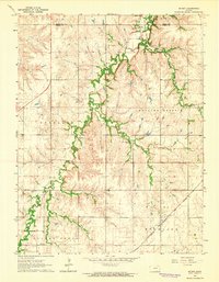 Download a high-resolution, GPS-compatible USGS topo map for Skiddy, KS (1965 edition)
