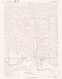 1957 Map of Strong City, 1979 Print