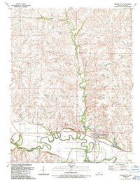 Download a high-resolution, GPS-compatible USGS topo map for Strong City, KS (1990 edition)