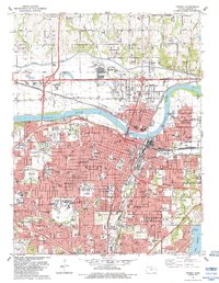 Download a high-resolution, GPS-compatible USGS topo map for Topeka, KS (1984 edition)
