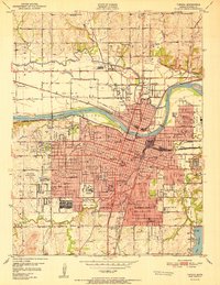 preview thumbnail of historical topo map of Topeka, KS in 1951